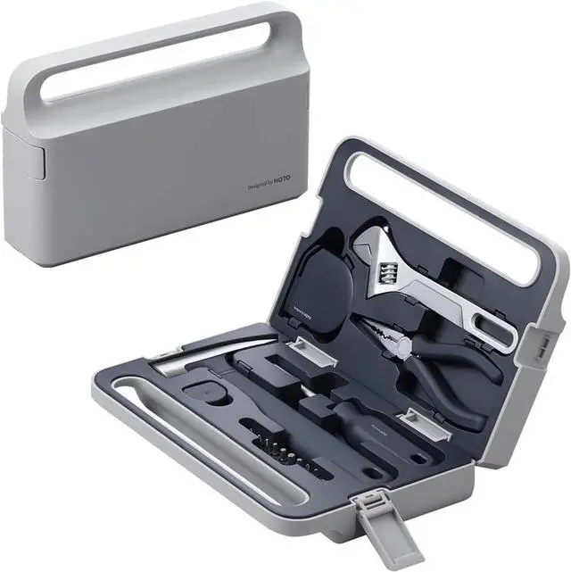 Alt view image 2 of 6 - Tool Set, Hand Tool Set/Home Tool Kit, DIY Set Tool Household Hand Tool with Screwdriver Wrench Hammer Tape Plier Tool Box, Essential Mechanics Tools Kit for Everyday Home Repairs