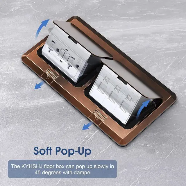 Alt view image 3 of 7 - Pop Up Floor Electrical Outlet with 20 Amp Stainless Steel GFCI Tamper Receptacle Outlet, Silver