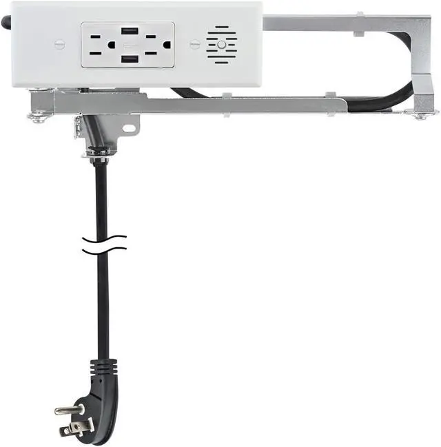 Main image of Blade in-Drawer Outlet, Integrated Safety Shutoff, (2) USB-A & (2) 15 amp AC, White