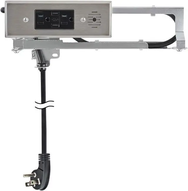 Alt view image 7 of 7 - Blade in-Drawer Outlet, Integrated Safety Shutoff, (2) USB-A & (2) 15 amp AC, White