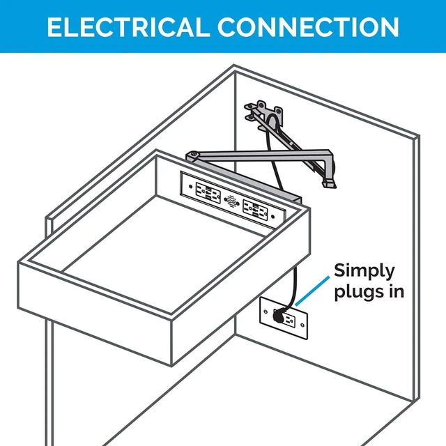 Alt view image 3 of 7 - Docking Drawer Blade Duo in-Drawer Outlet, Integrated Safety Shutoff, (4) 15 amp AC, White