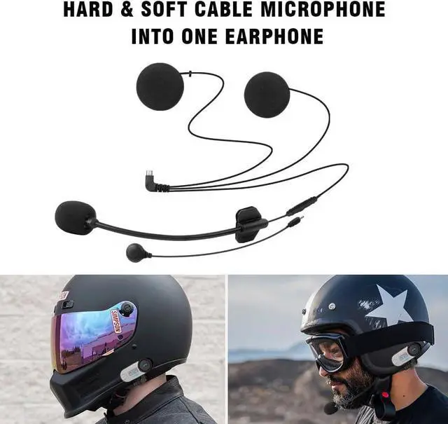 Alt view image 7 of 7 - Motorcycle Helmet Bluetooth Intercom Kit, TCOM-SC Motorbike Helmet Intercom Interphone Headset, for 2 or 3 Riders, LCD Screen/FM Radio/Mobile phone/MP3/GPS Connective/Range 800m(1 Pack)