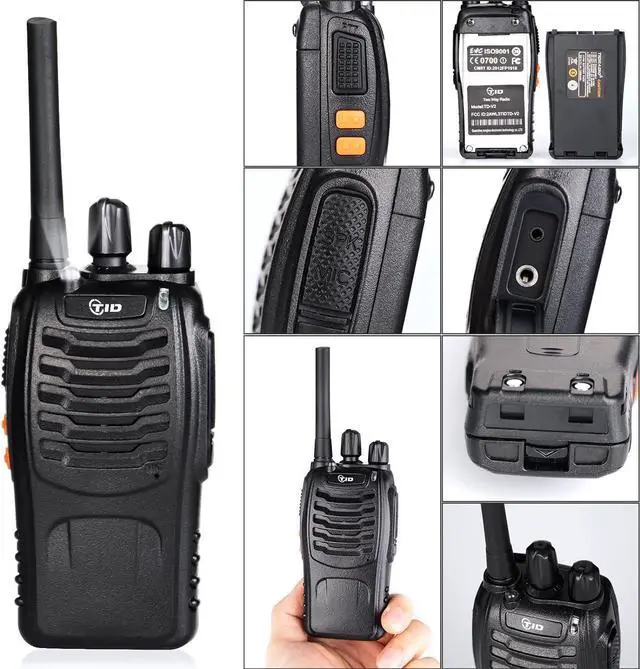 Alt view image 7 of 7 - TD-V2 Walkie Talkies for Adults with Earpiece 2 Way Radios Walkie Talkies Long Range with Flashilght Two Way Radio Rechargeable for Business or Family (20 Pack)