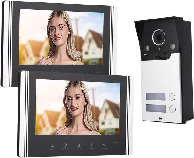 Main image of 7in TFT LCD Door Entry System, 2 Indoor Screen Intercom Systems for Home, Video Doorbell with Monitor Wireless, 120° Wide Angle for Home Apartment (US Plug), Genericnwfd4tgx13-13