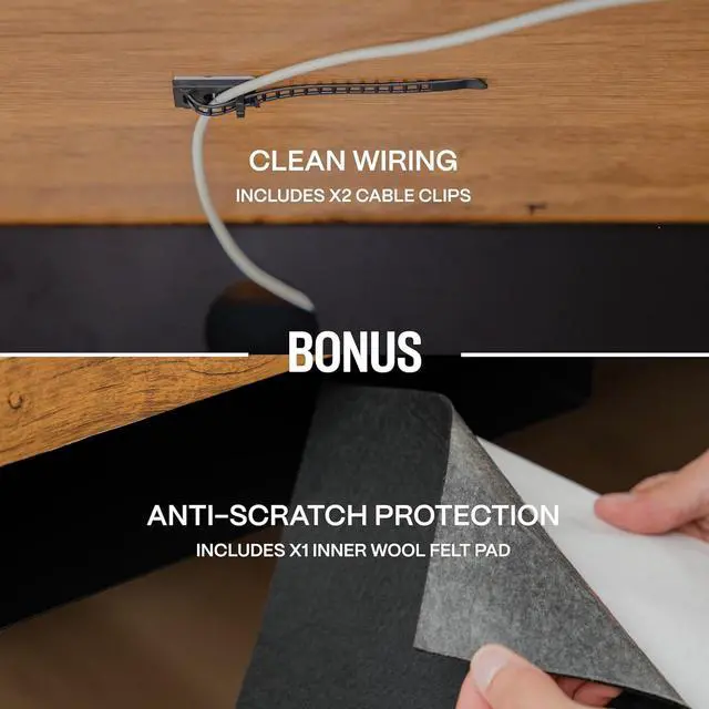 Alt view image 6 of 7 - Carbon Steel Underdesk Drawer Slide Out, 17.7 x 12 x 4 in, Matte Black - Premium Quality, Ergonomic Organization, Cable Management, Versatile Sizes, Luxe Extras