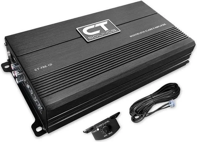 Alt view image 2 of 6 - CT-700.1D Compact Class D Car Audio Monoblock Amplifier, 700 Watts RMS