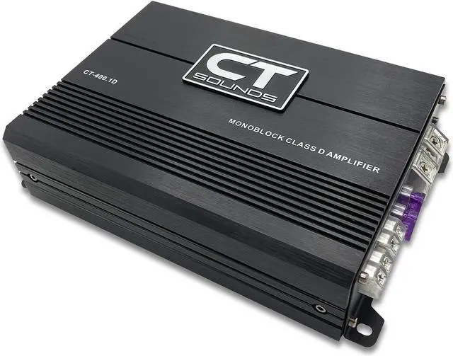 Alt view image 2 of 6 - CT-400.1D Compact Class D Car Audio Monoblock Amplifier, 400 Watts RMS