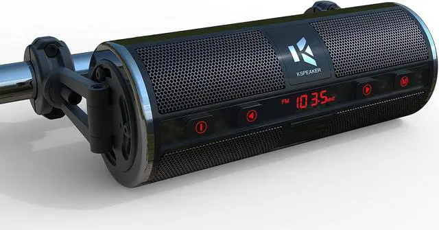 Main image of Motorcycle Speakers Bluetooth Waterproof Radio Audio System Built-in Amplifier, 3 Inch Metal Mp3 Player, Great for ATV, Scooter Bike,12 Volt Vehicle, K2BL