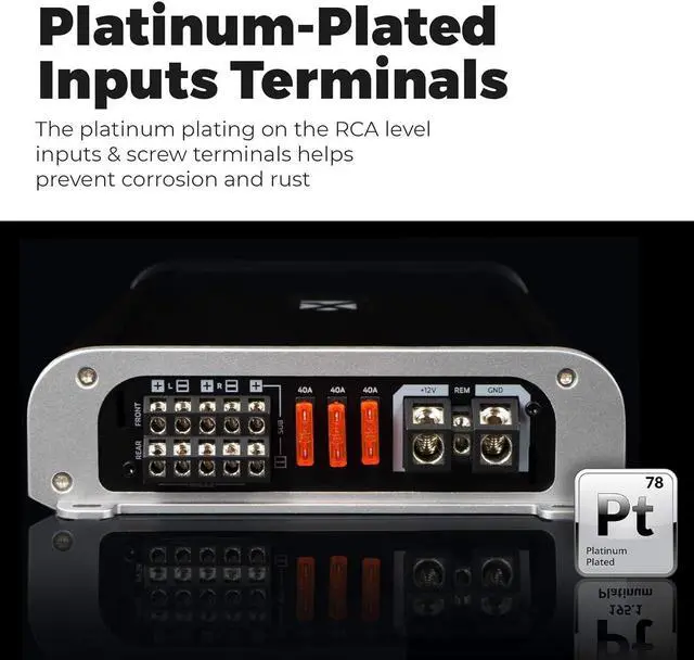Alt view image 5 of 7 - VAD10001 Monoblock 1-Ch Class D Amplifier 2000W Max, 1000W RMS High Power, 1/2/4-ohm Stable, Low Pass X-Over, Bass Boost, Remote Subwoofer Bass Knob, for Car/Truck/Marine/UTV/Motorcycle