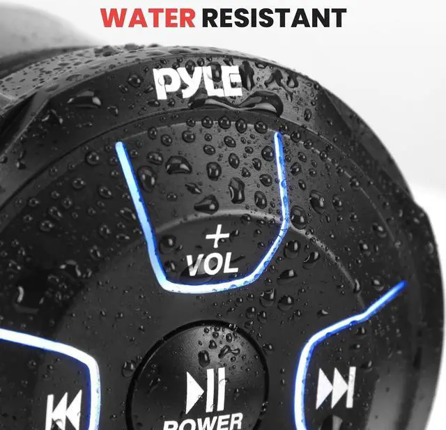Alt view image 3 of 7 - Amplified Wireless Bluetooth Audio Controller - 300 Watt Bluetooth Media Button Waterproof Marine Receiver Remote Control W/Aux Mount for Car Truck Boat Marine Powersport Vehicles - PLMRBT18