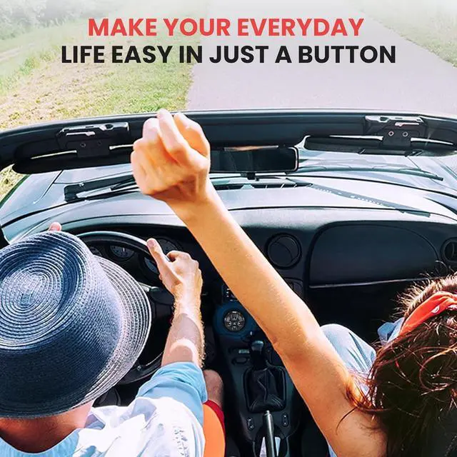 Alt view image 7 of 7 - Amplified Wireless Bluetooth Audio Controller - 300 Watt Bluetooth Media Button Waterproof Marine Receiver Remote Control W/Aux Mount for Car Truck Boat Marine Powersport Vehicles - PLMRBT18