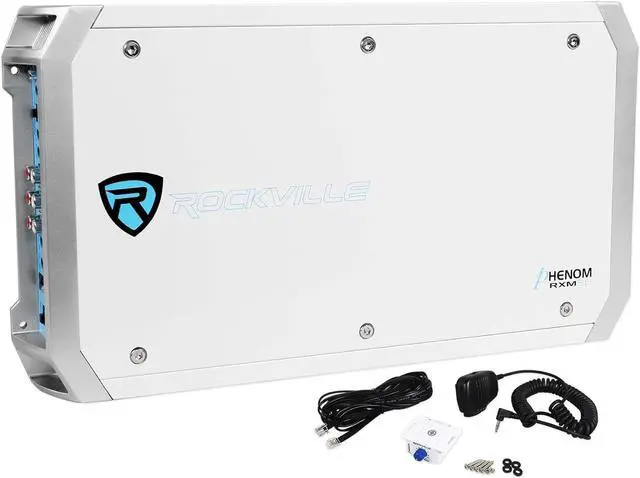 Main image of RXM-S6 2600W Peak/660W RMS 6-Channel Marine Amplifier, PA Microphone, Waterproof Design, Bass Remote for Boats and Marine Audio