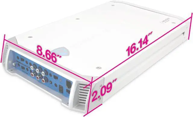 Alt view image 6 of 6 - RXM-S6 2600W Peak/660W RMS 6-Channel Marine Amplifier, PA Microphone, Waterproof Design, Bass Remote for Boats and Marine Audio