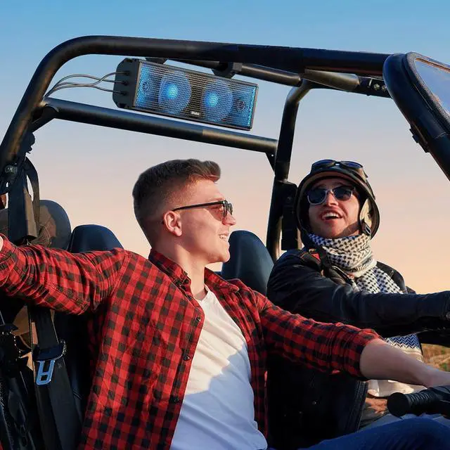 Alt view image 7 of 7 - 17 Inch UTV Sound Bar, ATV SoundBar Bluetooth with RGB Lighting, Amplified Powersports SXS Sound Bar, Waterproof Golf Cart Sound Bar, UTV Speakers Compatible with Polaris RZR Can-Am