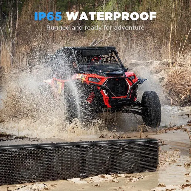 Alt view image 4 of 7 - 25 Inch UTV Sound Bar, ATV SoundBar Bluetooth with RGB Lighting, Amplified Powersports SXS Sound Bar, Waterproof Golf Cart Sound Bar, UTV Speakers Compatible with Polaris RZR Can-Am