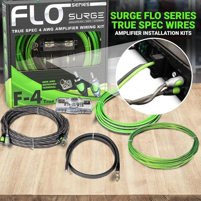 Alt view image 5 of 7 - Surge Series Amplifier Installation Wiring Kit - 4 Gauge Installer Amp Kit - True Spec AWG Amp Kit - 2000W 4 Gauge Wire w/ 100A mini-ANL Fuse Holder Car Audio Wiring Kit - Car Amplifier Installation