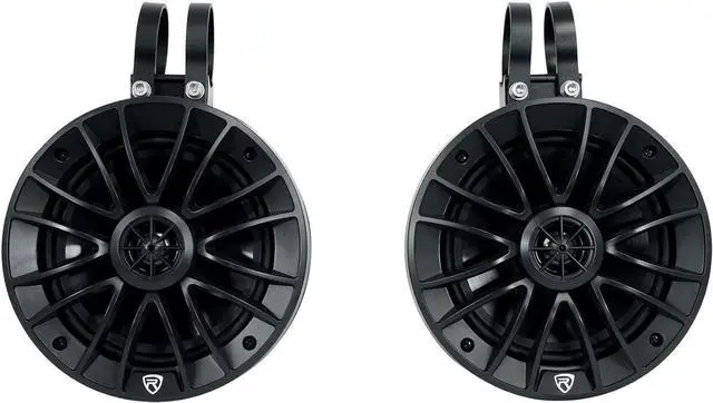 Alt view image 3 of 7 - PT65BR 6.5" 300W peak/100W RMS Powered Bluetooth True Coaxial Tower Speakers, Class-D Amp, IPX6, RGB LED Lights w/Remote, Aux/RCA, for ATV/UTV/RZR/Cart