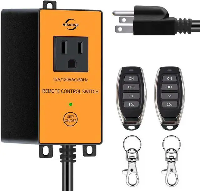 Main image of 120v Automatic Vacuum Switch Wireless Remote Control Dust Collector Starter Outlet Switch (Battery Included)
