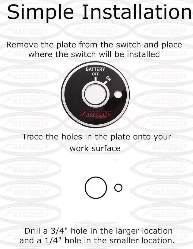 Alt view image 5 of 5 - 300A 1/2" Severe Duty Battery Disconnect Switch with Face Plate