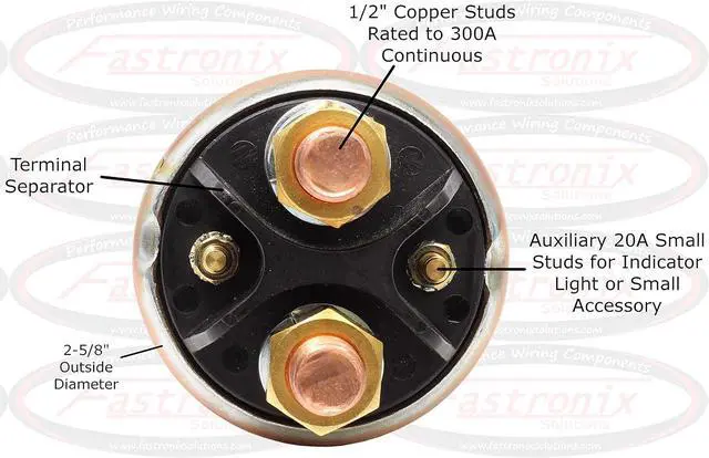 Alt view image 4 of 5 - 300A 1/2" Severe Duty Battery Disconnect Switch with Face Plate