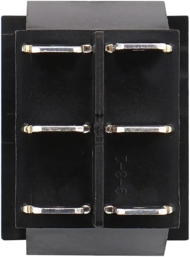 Alt view image 6 of 6 - Momentary 6 Pin DPDT Button Rocker Switch (ON)/Off/(ON) AC 250V/10A 125V/15A Black Plastic KCD2-223 (50PCS)