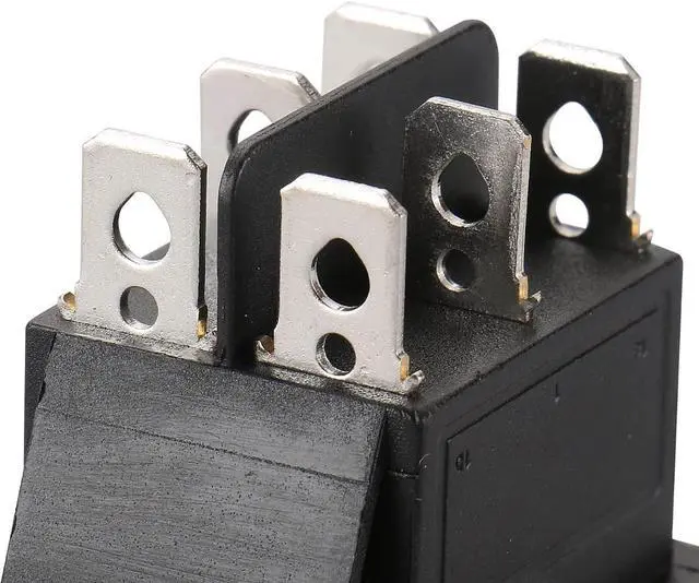 Alt view image 5 of 6 - Momentary 6 Pin DPDT Button Rocker Switch (ON)/Off/(ON) AC 250V/10A 125V/15A Black Plastic KCD2-223 (50PCS)