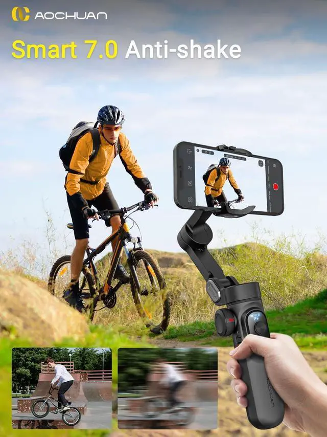Alt view image 4 of 6 - Gimbal Stabilizer for Smartphone,LED Light OLED Screen 3-Axis Gimbal,Gesture Control,Face Tracking,Magnetic Charging,Gimbal Stabilizer for Android&iPhone - Smart XPro
