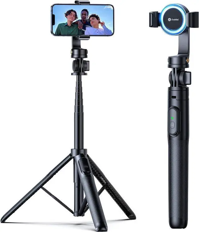Main image of Selfie Stick Tripod Compatible with MagSafe [Redefined Phone Tripod] 63.5" Extendable Magnetic Cell Phone Tripod Stand with Wireless Remote Tripod for iPhone 15 14 13 12 & All Phones