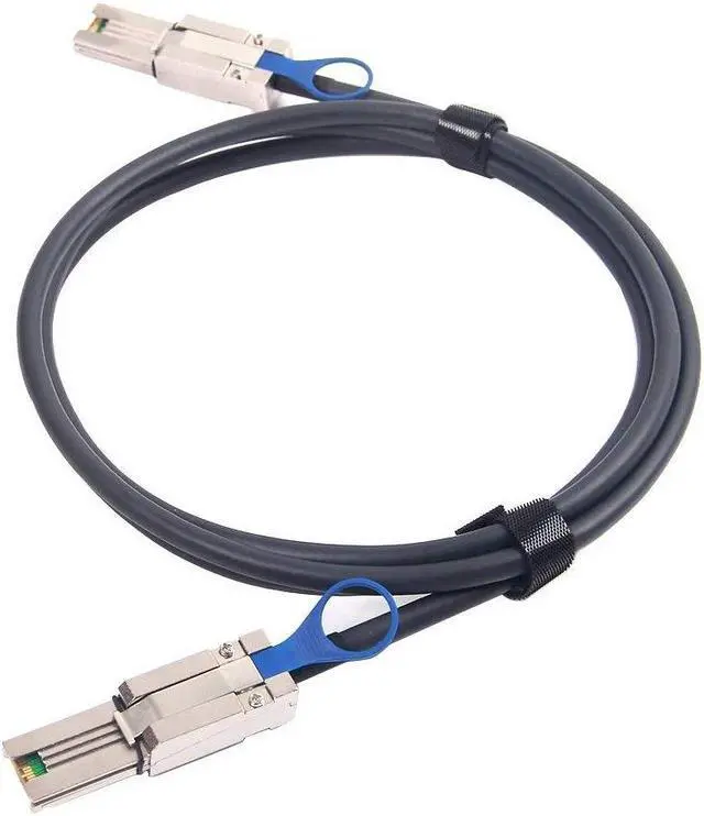 Alt view image 4 of 4 - SFF-8088 to SFF-8088 External Mini SAS HD Cable, 3G/6Gbps SAS2.0 26Pin Hybrid Cable Attached SCSI for Raid, DAS, and Servers, 100-Ohm, 5-m(16.4ft)