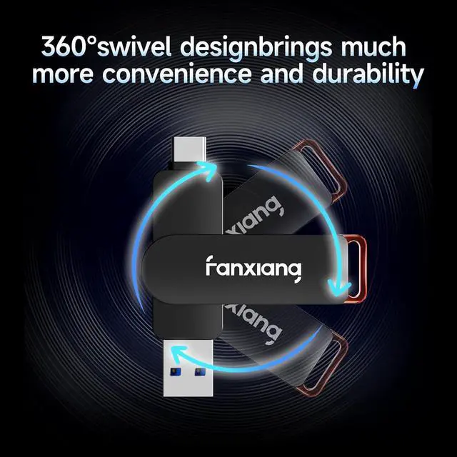 Alt view image 4 of 7 - 512GB Flash Drive Up to 560MB/s External SSD,Type C & USB-A 3.2 Gen 2, Thumb Drive,Memory Stick for iPhone15/16/PS4/Android Phone/Windows/Mac
