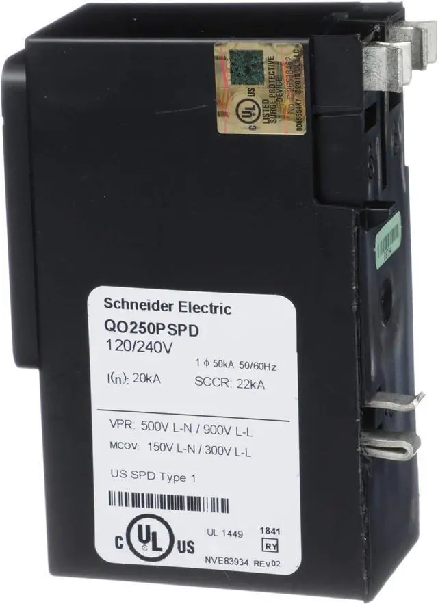 Alt view image 6 of 6 - Square D - QO250PSPD QO Whole House Surge Protection Device, 50kA, 120/240V, 1-Phase, No Wiring, Plug-On Neutral