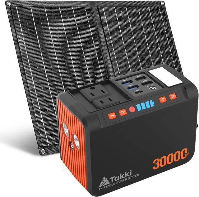 Main image of Portable Power Station 88Wh, Solar Generator Power Bank with 110V AC DC USB Ports LED Flashlight for Camping Home Emergency Power Backup(Solar Panel Not Included)