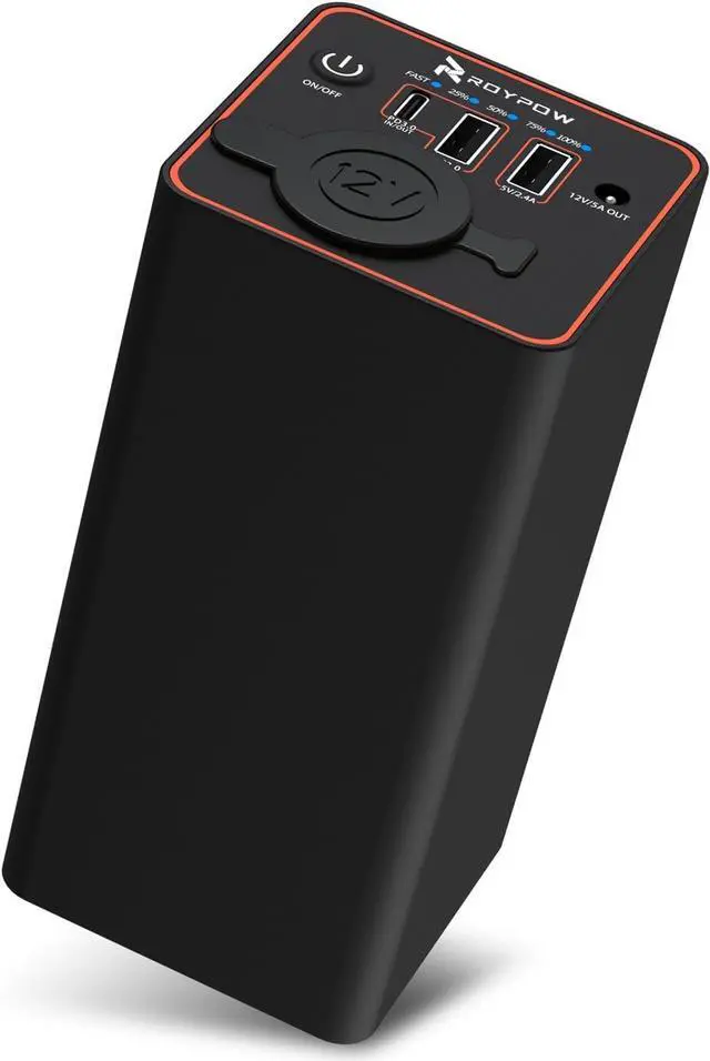 Main image of RoyPow 30W PD Portable Charger with 12V/10A Cigarette Lighter Socket, 86.58Wh USB C Laptop Power Bank, 18W QC& 12V DC External Battery Pack, Perfect for MacBook Air iPad Phone Dash Cam or Camping