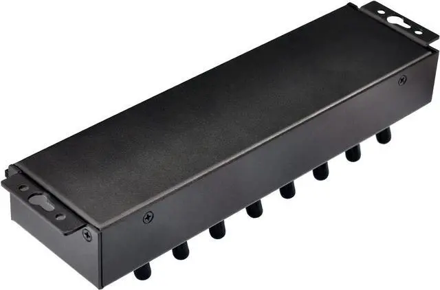 Alt view image 7 of 7 - 8 Channel Connector Power Splitter Distributor Source Strip, with 8 Independent Control Switch, Black