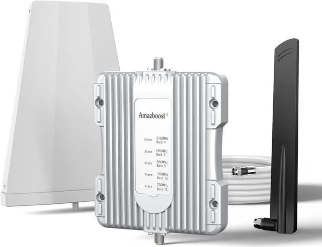 Main image of Cell Phone Booster for Home, Cell Phone Signal Booster Kit, All U.S. Carriers -Compatible with Verizon, AT&T, T-Mobile, Sprint & More-5G 4G LTE 3G FCC Approved