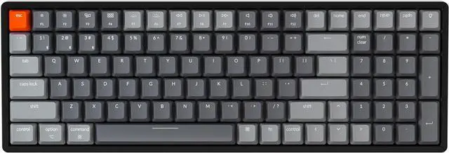 Main image of Keychron K4 Wireless Bluetooth/USB Wired Gaming Mechanical Keyboard, Compact 100 Keys RGB LED Backlit Gateron Brown Switch N-Key Rollover, Aluminum Frame for Mac Windows, Version 2