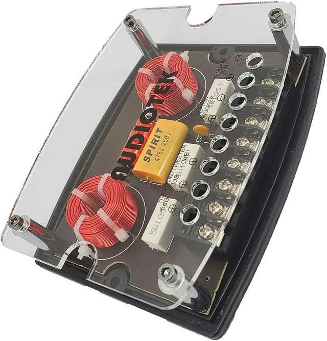 Alt view image 3 of 7 - Audiotek High Performance 600 Watts Maximum Power CX4 2 Way 4 Ohm Car Audio Passive Crossover Networks High/Low Frequency Response 35000 hZ Crossover Response (2 Pack)