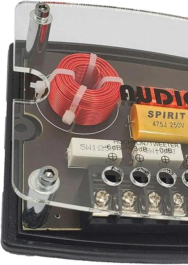 Alt view image 5 of 7 - Audiotek High Performance 600 Watts Maximum Power CX4 2 Way 4 Ohm Car Audio Passive Crossover Networks High/Low Frequency Response 35000 hZ Crossover Response (2 Pack)