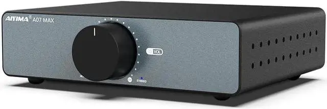 Main image of A07 MAX 2 Channel Stereo Amplifier Home Audio 300W*2 TPA3255 Class D Power Amp/Bridgeable Mono Amplifier 600 Watt with 3.5mm Line Output for Passive Bookshelf Speakers+DC36V 6A Power Adapter