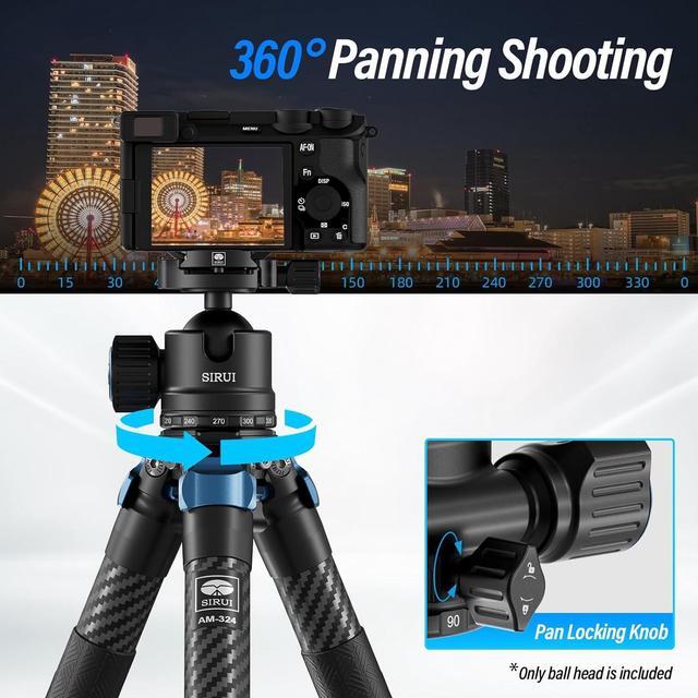 Alt view image 6 of 7 - AM-40 Low Profile Ball Head, Professional Heavy Duty 40mm Tripod Ball Head, 360° Panoramic CNC Aluminium Alloy Tripod Head for DSLR Camera, Camcorder, Quick Release Plate, Max Load 88lbs/40KG