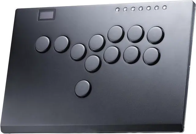 Main image of SIXSIR Leverless Arcade Stick Gaming Controller M12+ Large & Slim Aluminum Alloy Template - 12 Key Crystal Low-profile Switches - Custom RGB Leverless Controller for PC/PS4/PS3/Switch