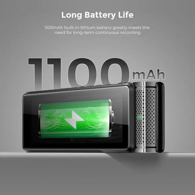 Alt view image 6 of 7 - 72GB Digital Voice Recorder with Playback, Innioasis R1 Full Touchscreen Voice Recorder with AI Intelligent Transcription and Bluetooth, Voice Activated Sound Audio Recorder Device with Mic (Black)