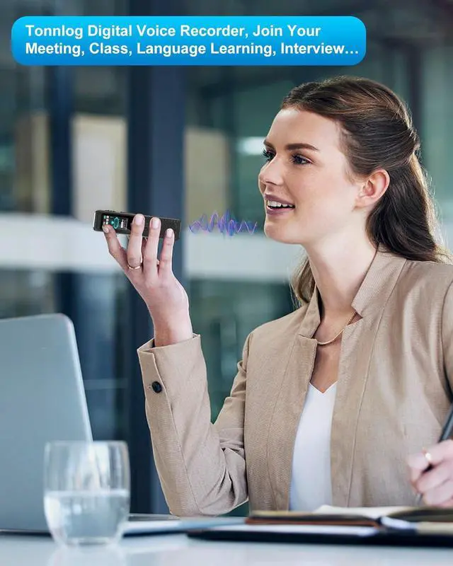 Alt view image 7 of 7 - 128GB Mini Digital Voice Recorder with 2159 Professional Noise Reduction and up to 1536kbps Lossless Sound Quality, Voice Activated Recorder with Playback, USB-C Audio Recorder for Lectures Meetings