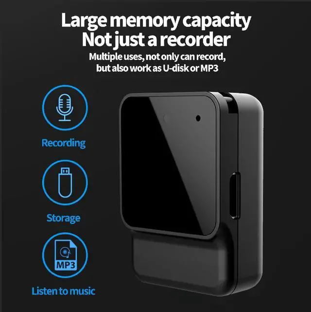 Alt view image 3 of 7 - Voice Recorder - 64GB Mini Voice Recorder Voice Activated Recorder with Small Recording for Car,Meetings,Lecture,Interview