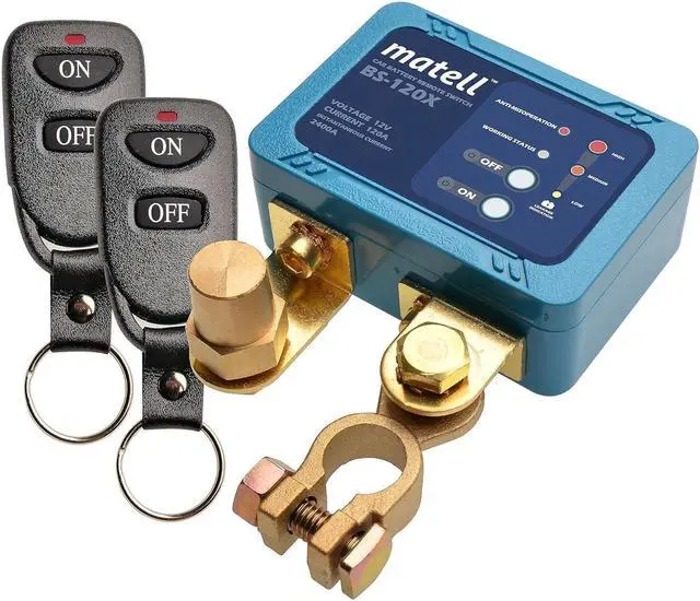 Main image of DC 12V 500A Remote Battery Disconnect Switch Smart Voltage Control Battery Kill Switch for car Anti Theft Battery Shut Off Switch