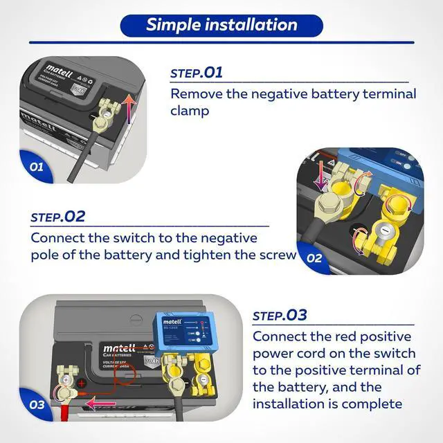 Alt view image 4 of 6 - DC 12V 500A Remote Battery Disconnect Switch Smart Voltage Control Battery Kill Switch for car Anti Theft Battery Shut Off Switch
