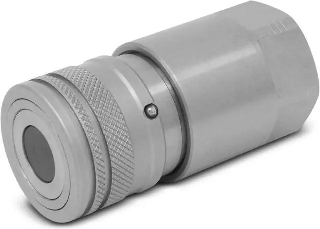 Alt view image 6 of 7 - 1/2" Skid Steer Flat Face Hydraulic Quick Connect Couplers/Couplings Set w/Dust Caps, 2 Sets