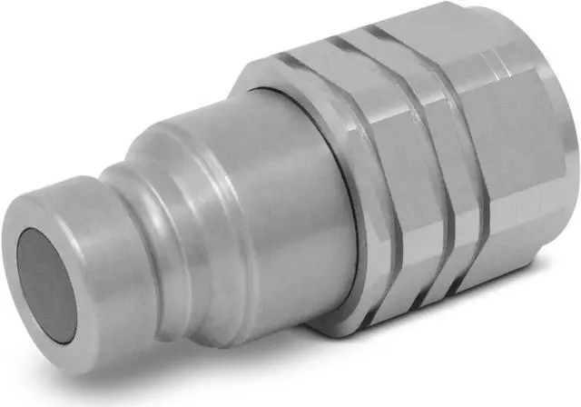 Alt view image 7 of 7 - 1/2" Skid Steer Flat Face Hydraulic Quick Connect Couplers/Couplings Set w/Dust Caps, 2 Sets