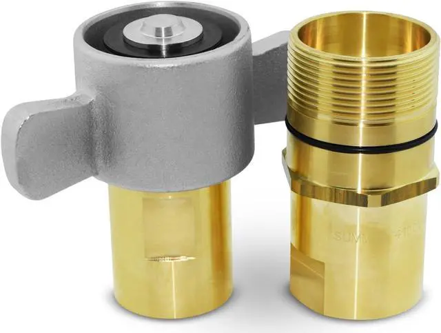Main image of 1" NPT Wet-Line Wing Nut Hydraulic Quick Disconnect Coupler/Coupling Set
