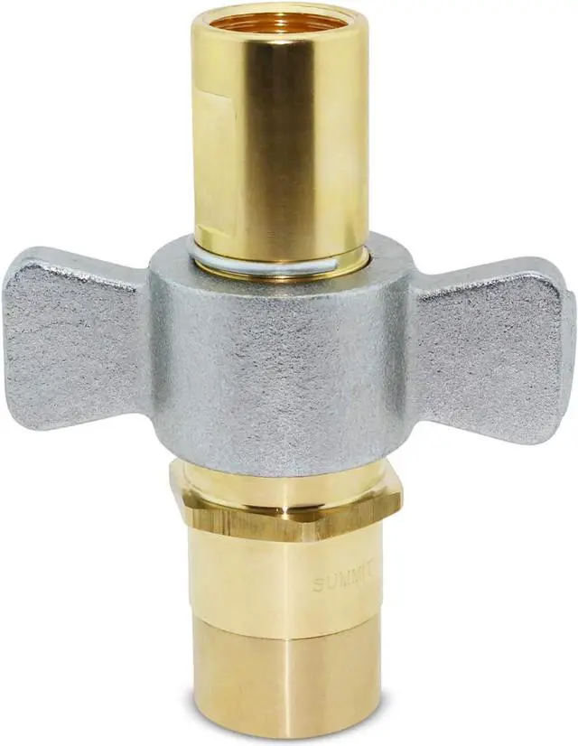Alt view image 5 of 5 - 1" NPT Wet-Line Wing Nut Hydraulic Quick Disconnect Coupler/Coupling Set